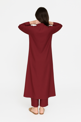 Charmeuse Burgundy Set
